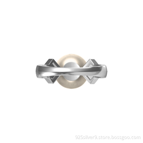 925 sterling silver rings with freshwater pearl diamonds CZ Stones